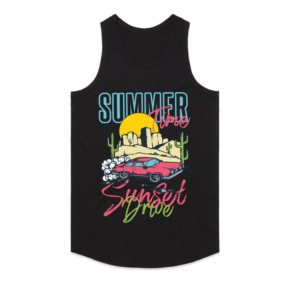 Summer Sunset Drive - Retro Road Trip Tee