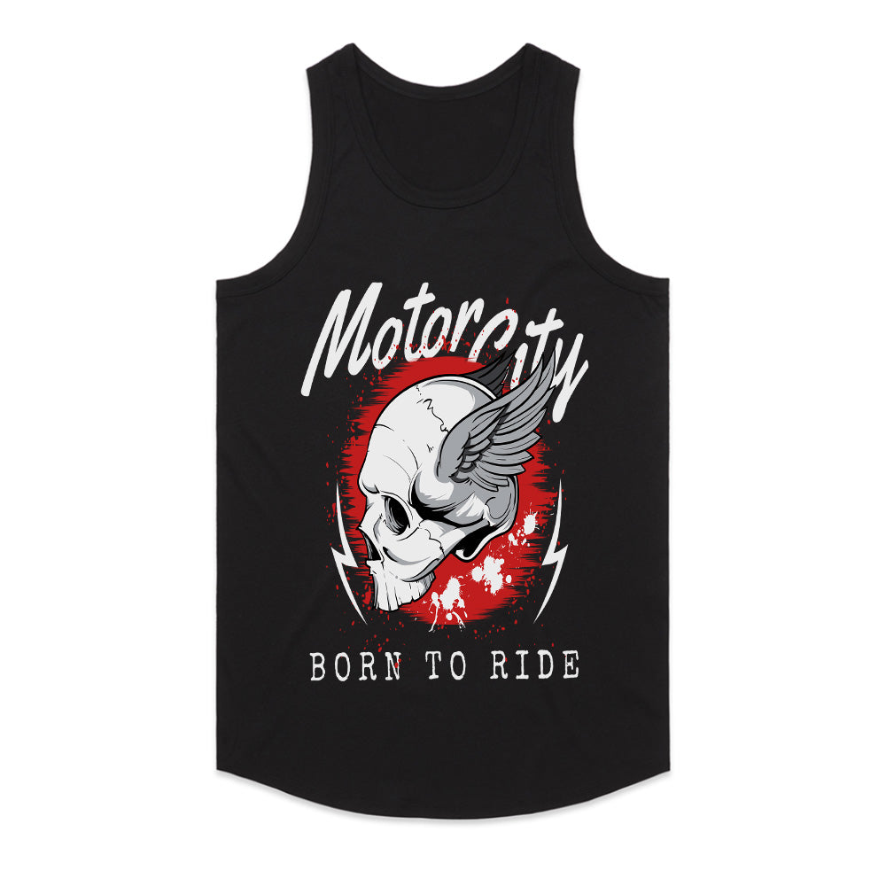 MotorCity Skull: Born to Ride Rebel Tee