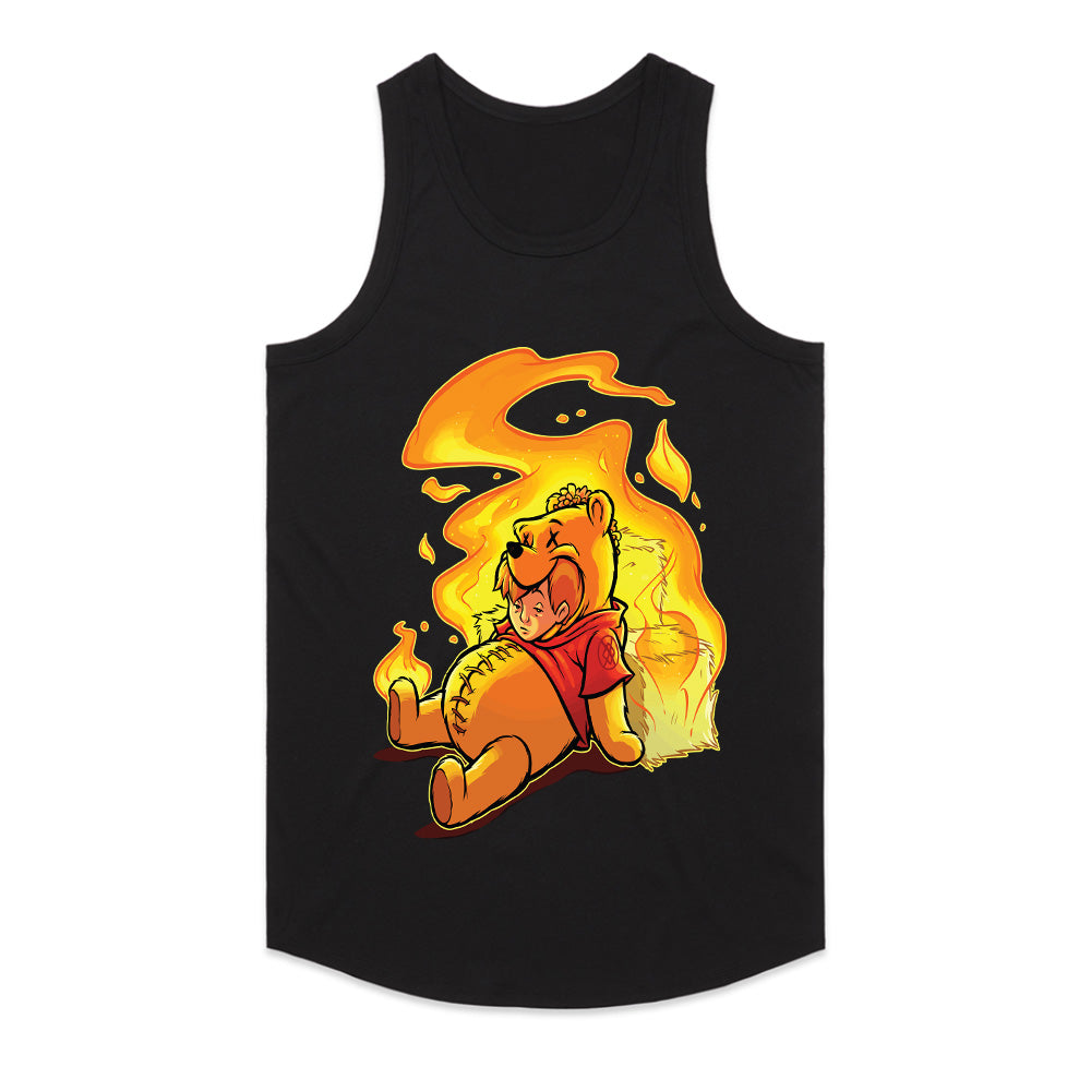 Burning Innocence: Twisted Bear Flame Tee