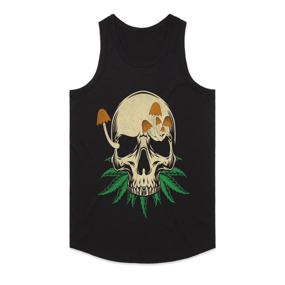 Skull Bloom: Mystic Fungi & Cannabis Fusion Tee