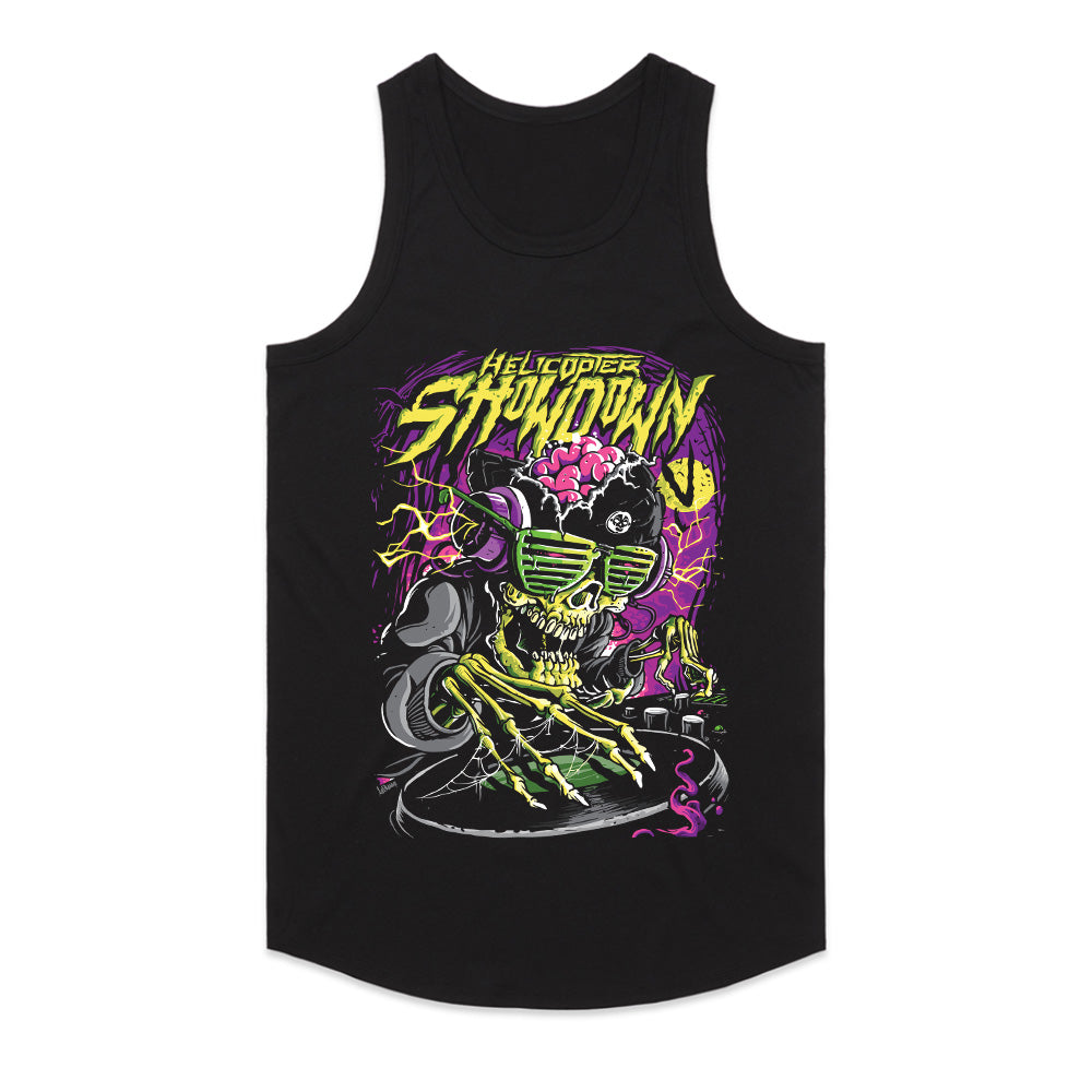 Neon Grave Drop: Skull DJ Showdown Tee