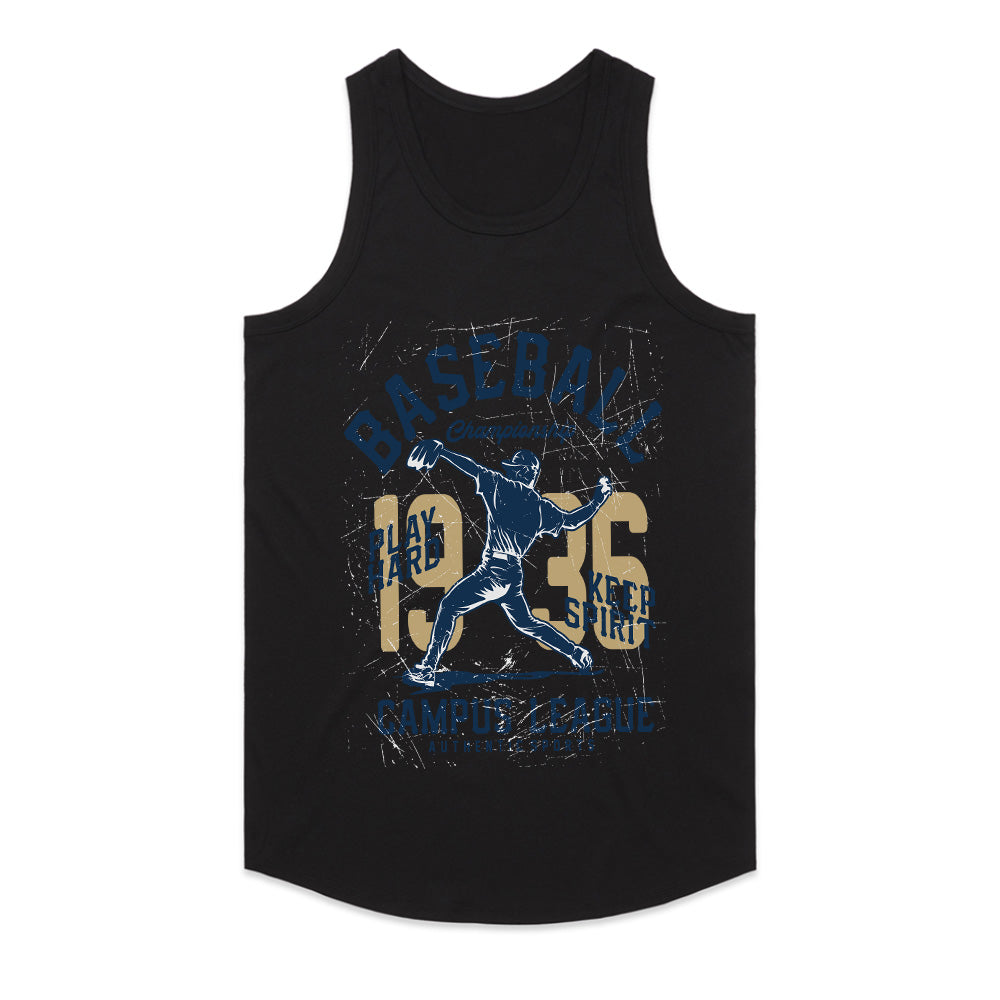 Vintage Diamond Grit – Campus League Baseball Tee