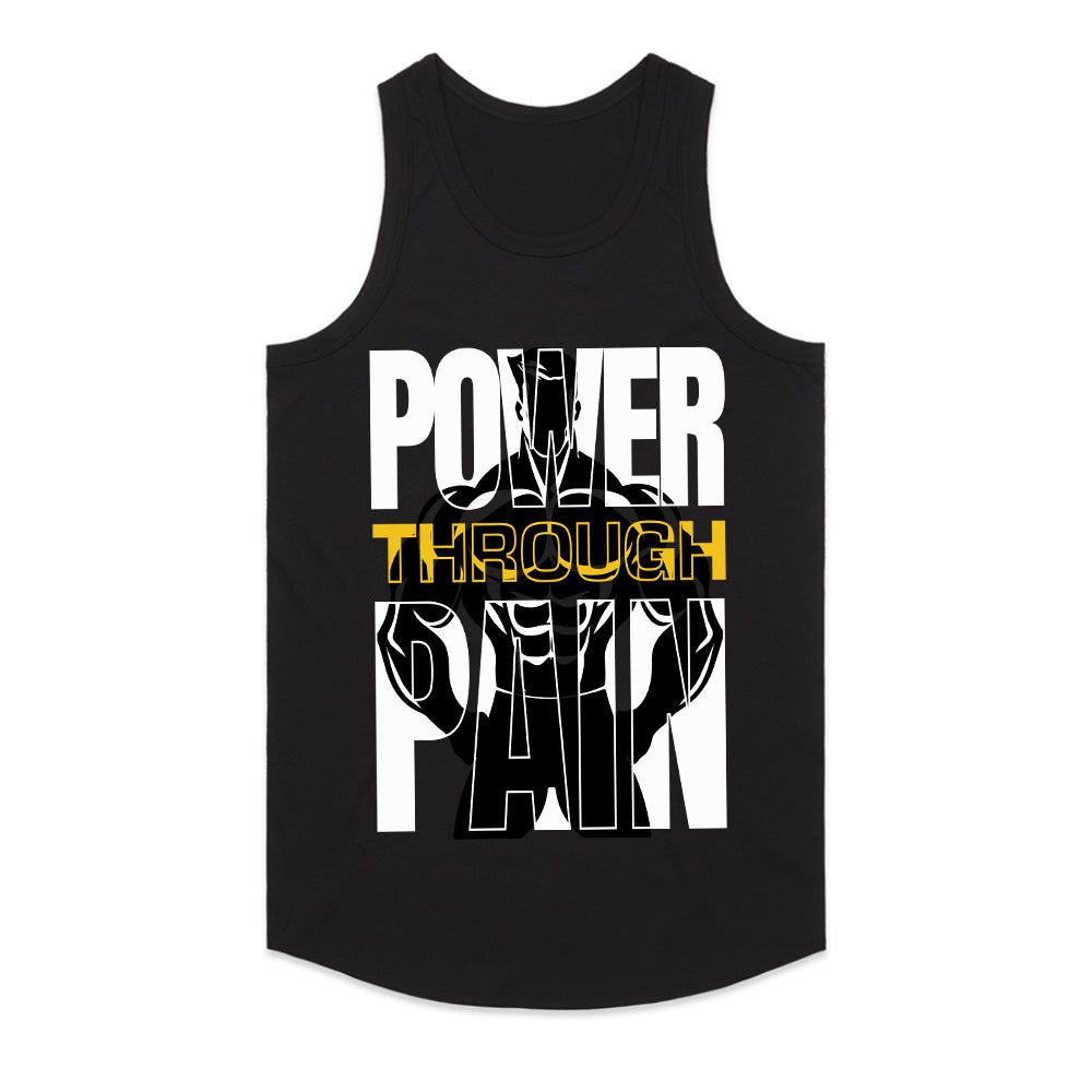 "Power Through Pain" Motivational Gym T-Shirt – Strength & Resilience
