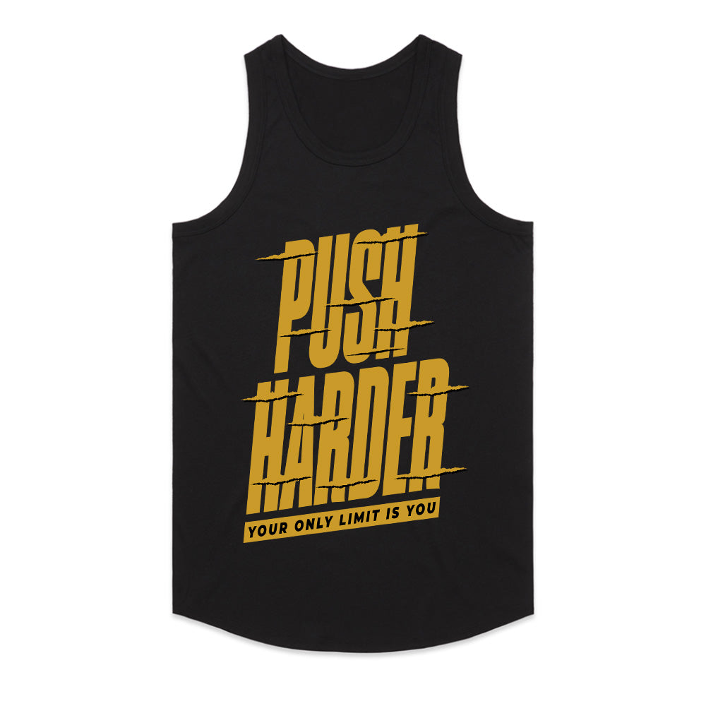 "Push Harder" Motivational Gym T-Shirt – Your Only Limit Is You