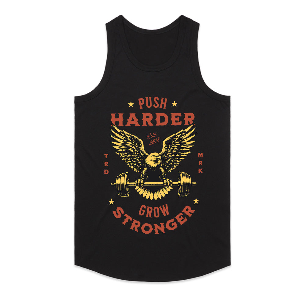 "Push Harder, Grow Stronger" Eagle Gym T-Shirt – Strength & Determination