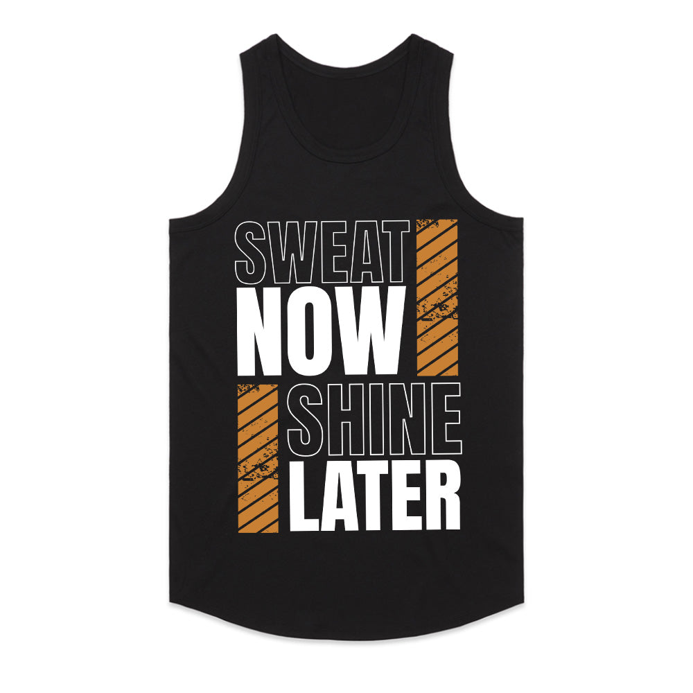 "Sweat Now, Shine Later" Motivational Gym T-Shirt – Train Hard, Reap the Rewards