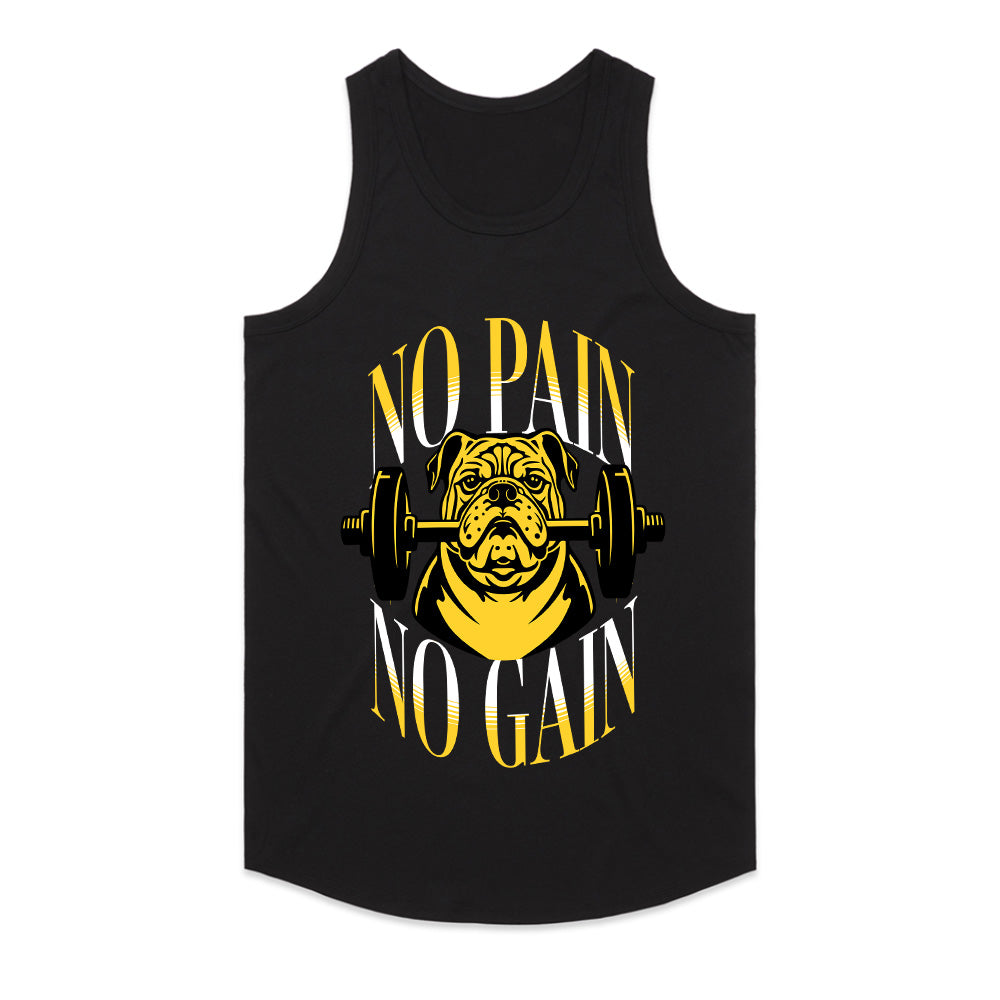 No Pain No Gain Bulldog Gym T-Shirt – Motivational Fitness Apparel