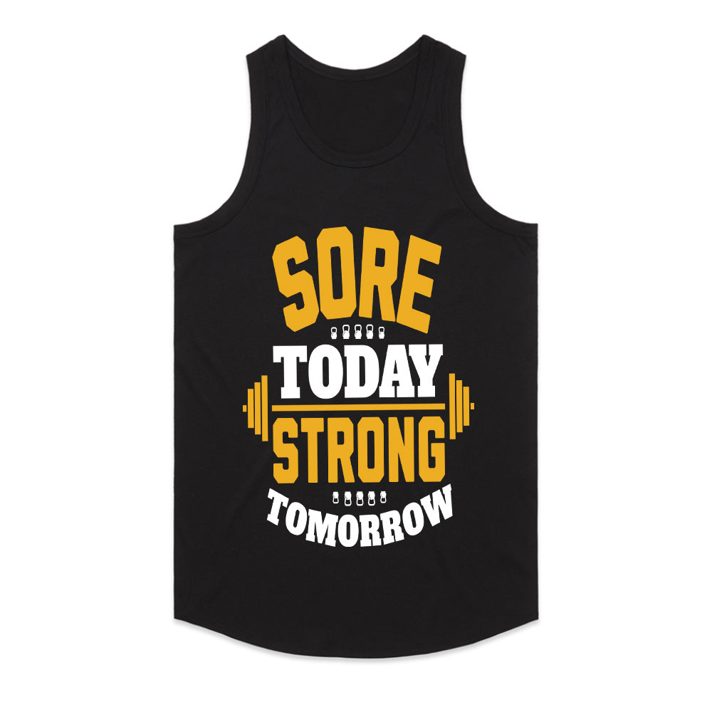 Sore Today, Strong Tomorrow – Motivational Gym Workout T-Shirt