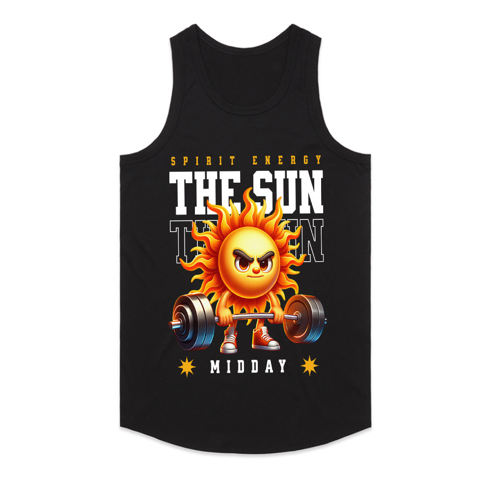 "The Sun Titan – Spirit Energy Gym T-Shirt" – Bold & Fiery Workout Tee