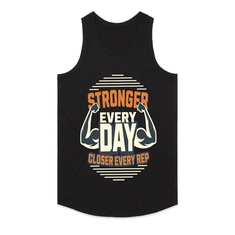 "Stronger Every Day Motivational Gym T-Shirt – Fitness Workout Apparel"