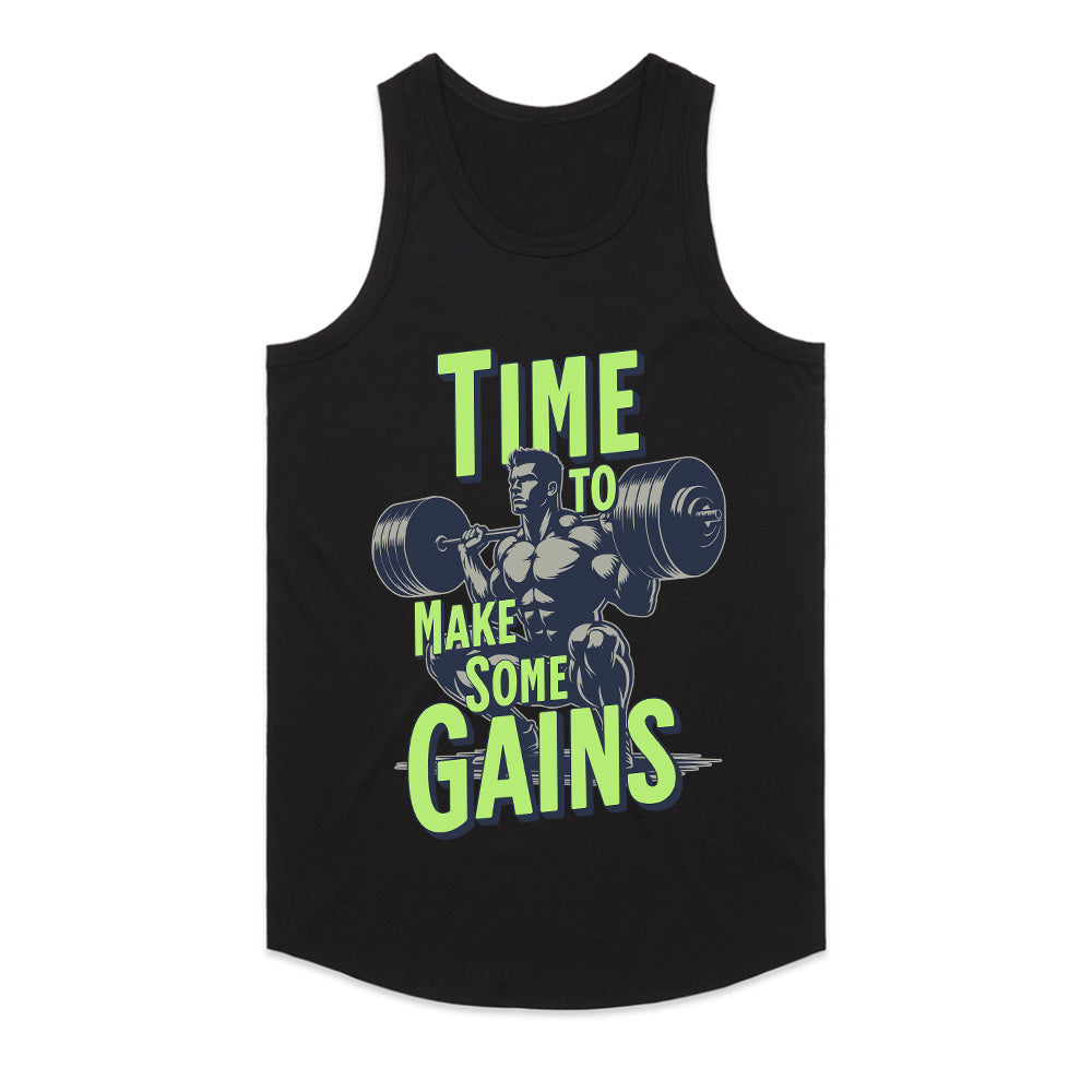 "Time to Make Some Gains" Hardcore Gym T-Shirt – Lift Heavy, Train Hard