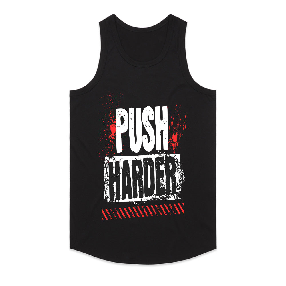 "Push Harder" Motivational Gym T-Shirt – No Limits, No Excuses