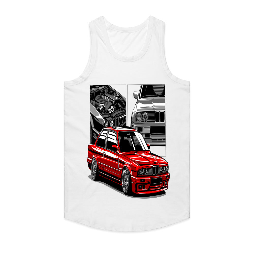Red Legend E30 M3 Tribute T-Shirt – Iconic Classic Car Art Tee