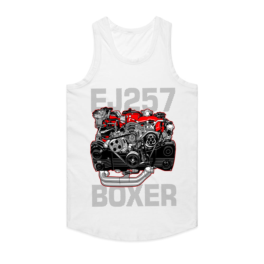 EJ257 Boxer Engine T-Shirt — Boosted Subaru Heart Edition