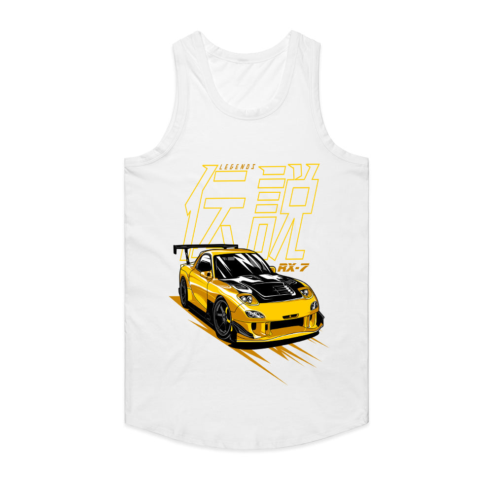 RX-7 Rotary Legends — Yellow Drift King T-Shirt
