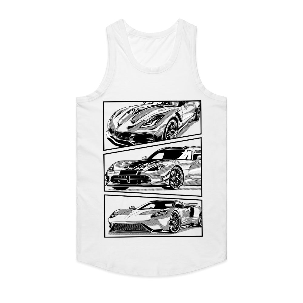 American Supercar Trio — Corvette & GT Performance T-Shirt