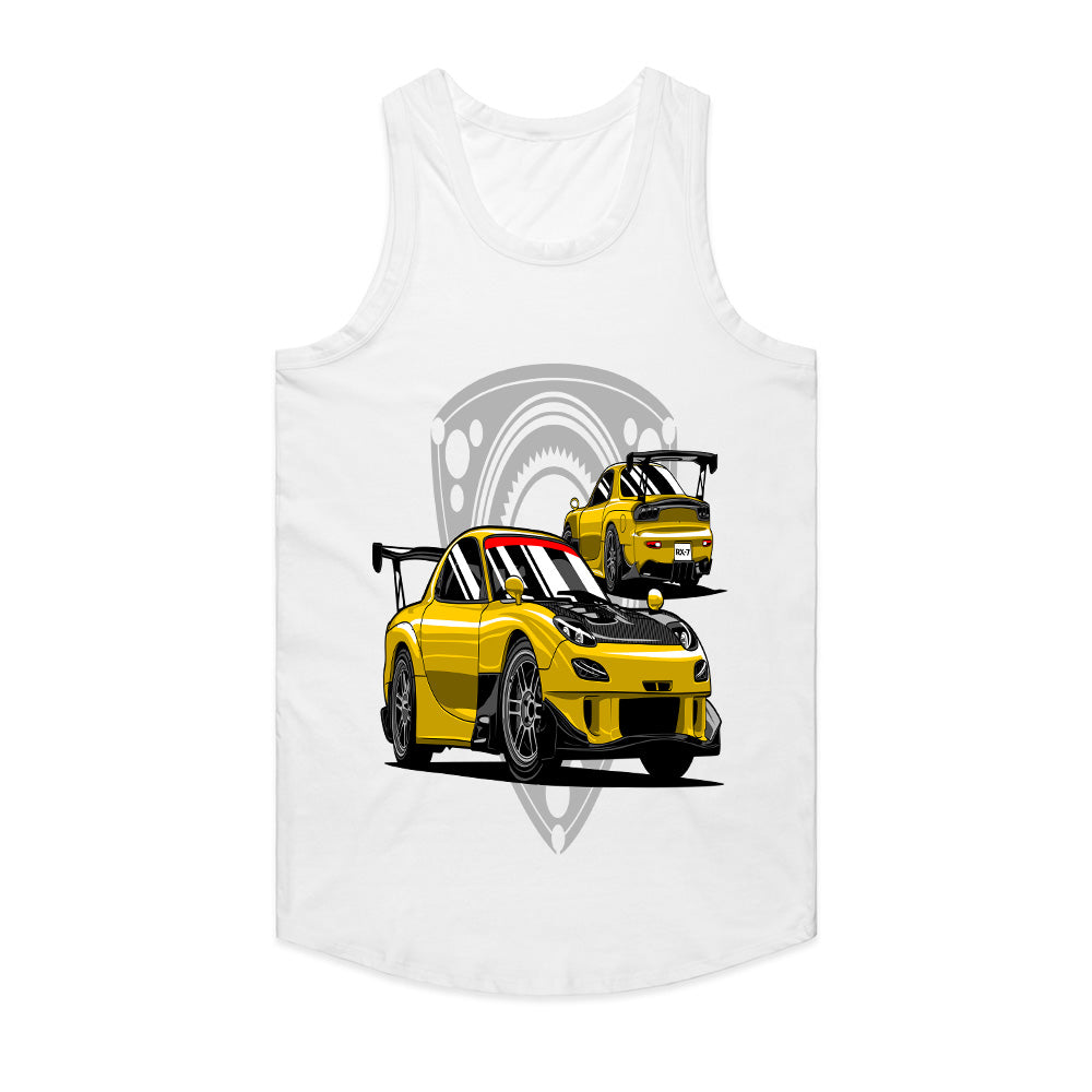 Yellow Turbo RX7 Legends – JDM Rotary Power T-Shirt