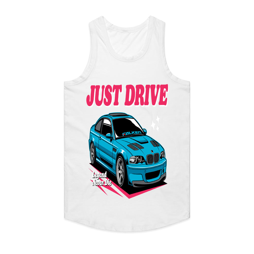 Just Drive BMW E46 T-Shirt – Legend Never Die Drift Edition Tee