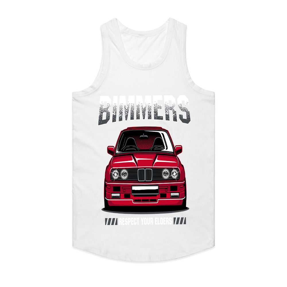 Bimmers Respect Your Elders T-Shirt – Classic BMW E30 Front View Tee