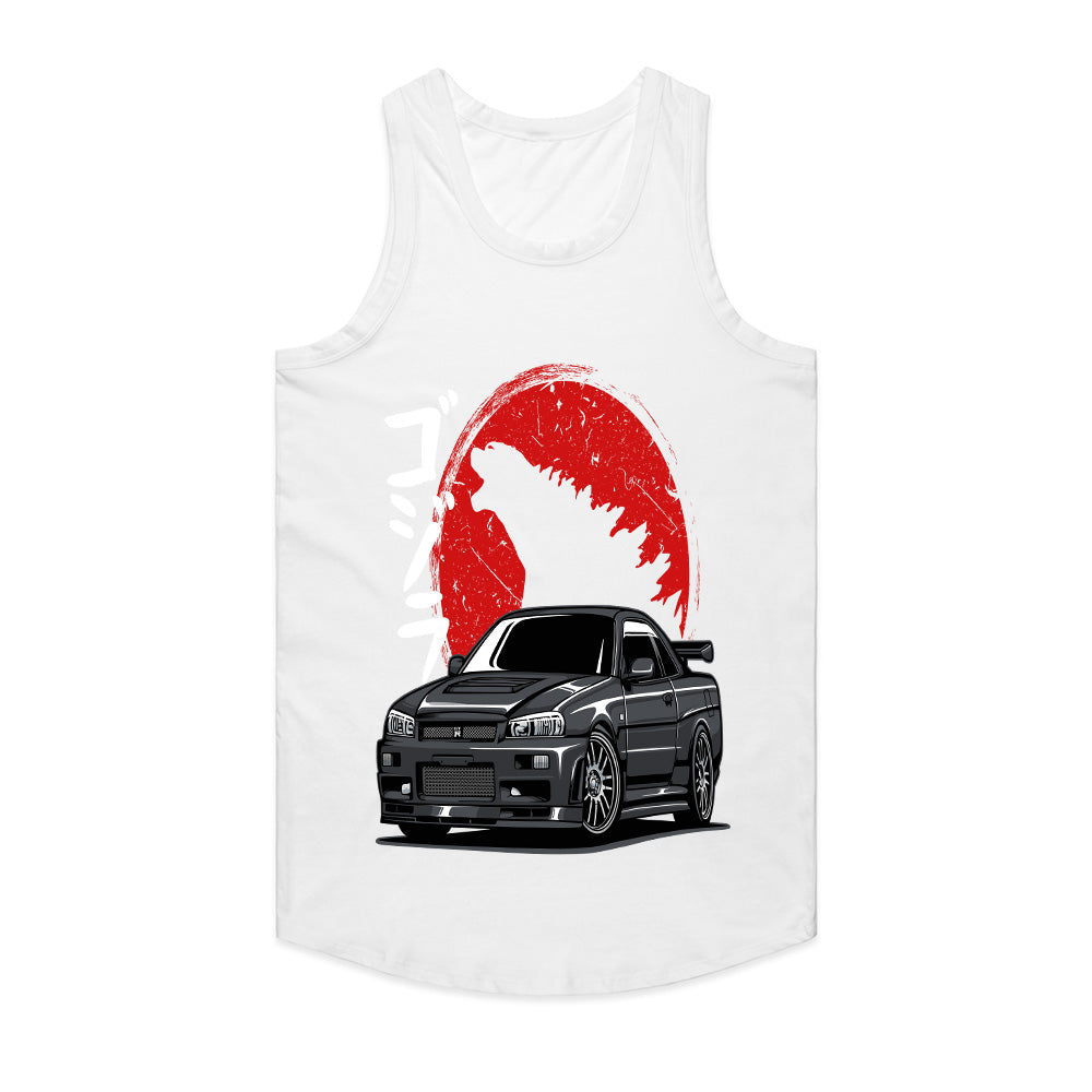 Godzilla Skyline R34 T-Shirt – Japanese Monster Legend Meets JDM Power