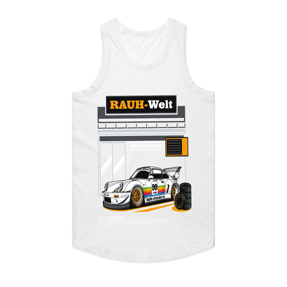 Rauh-Welt Begriff Porsche 911 T-Shirt – Vintage Apple Racing Edition