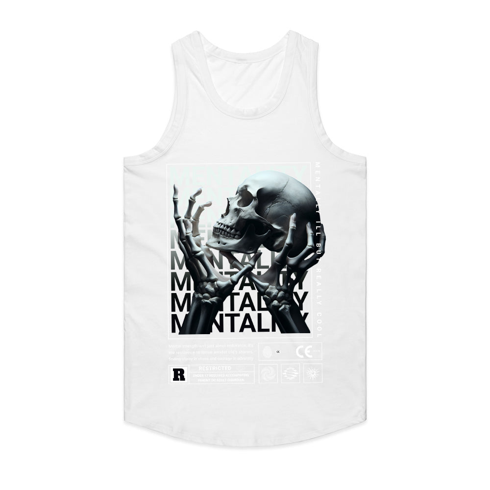 Grim Resilience: Mentality Skull Street Tee