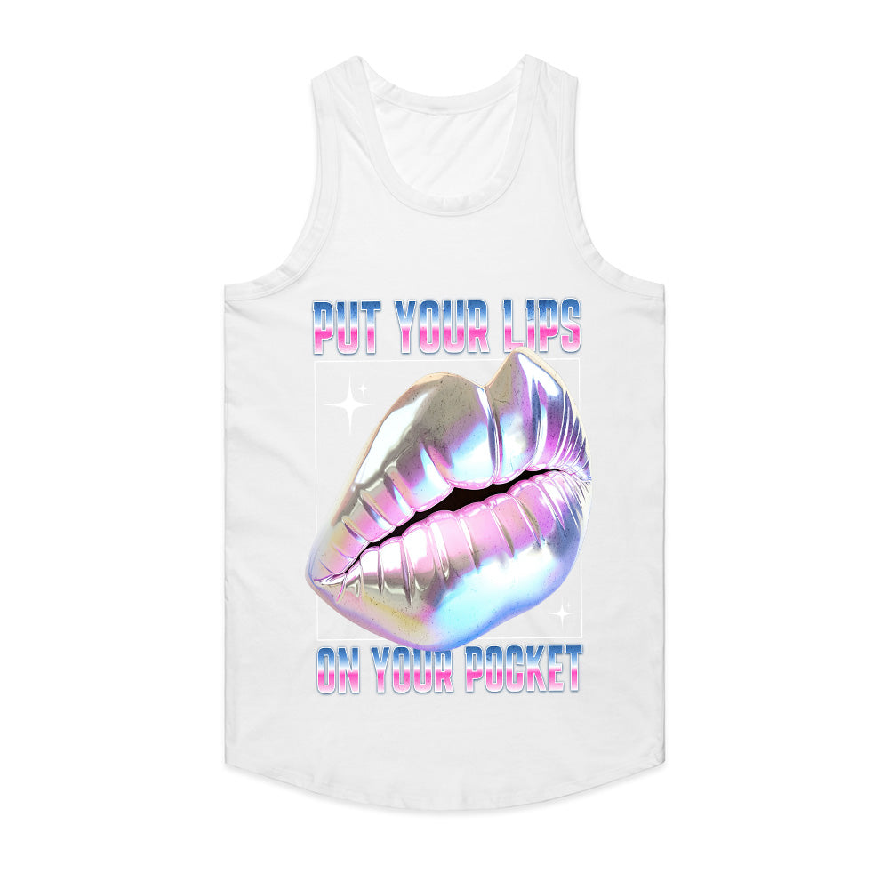 Holographic Kiss: Pocket Lips Statement Tee