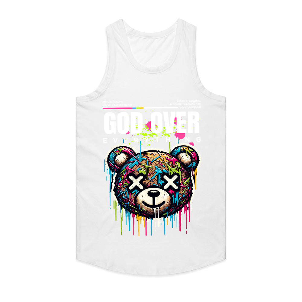 Divine Drip: God Over Everything Graffiti Bear Tee