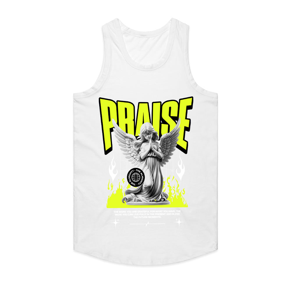 Celestial Reverence: Neon Praise Angel Tee