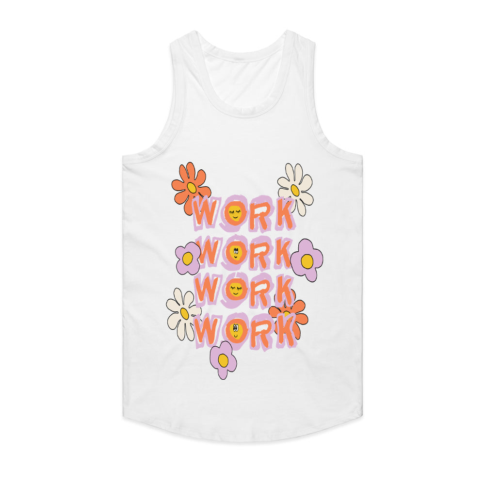Flower Power Grind: Work with a Smile Tee