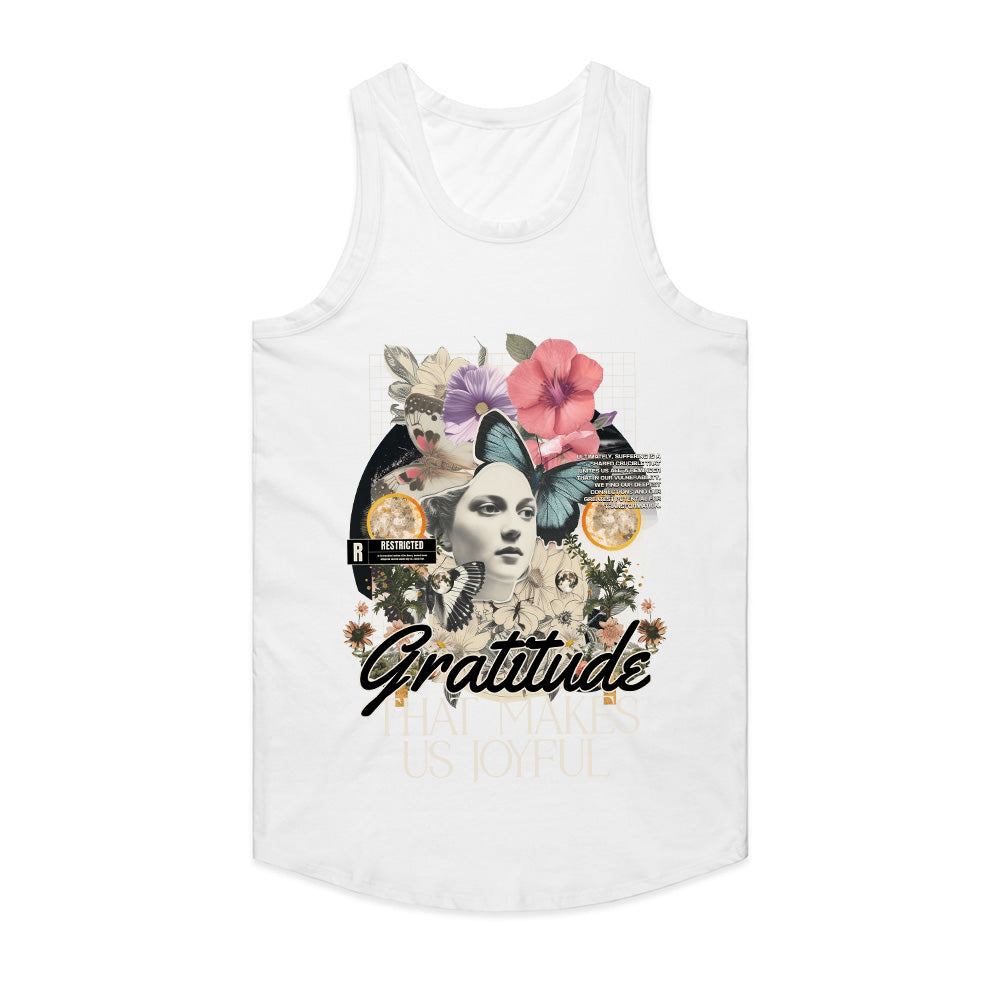 Gratitude Bloom: Joyful Mind Collage Tee