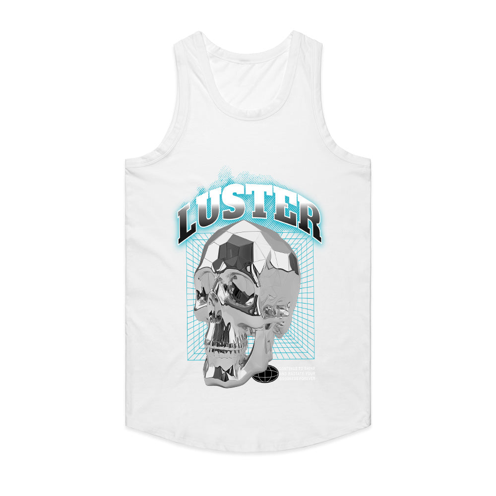 Neon Luster: Chrome Skull Brilliance Tee