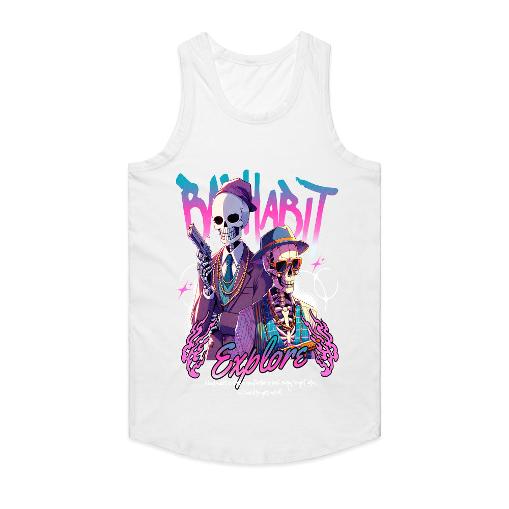 Vice Voyage: Neon Skeleton Bad Habit Tee