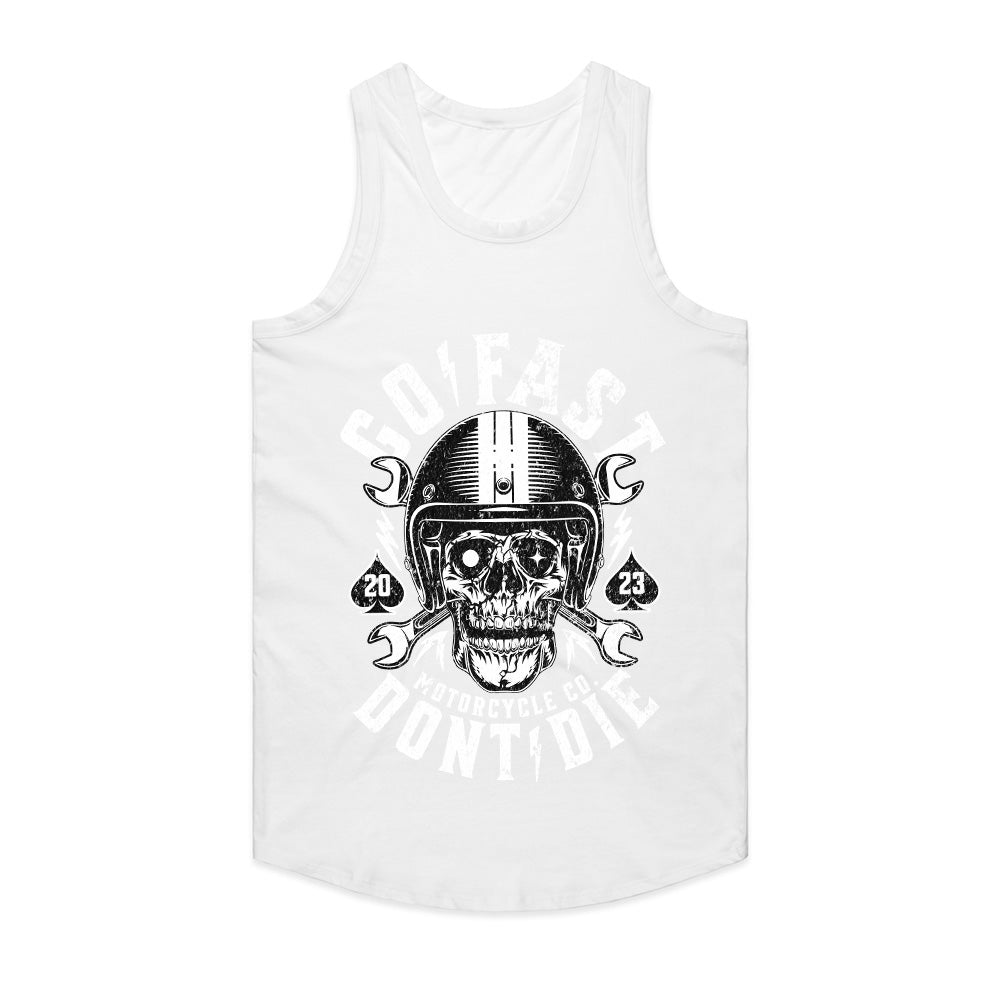 Go Fast, Don’t Die – Hardcore Biker Skull T-Shirt