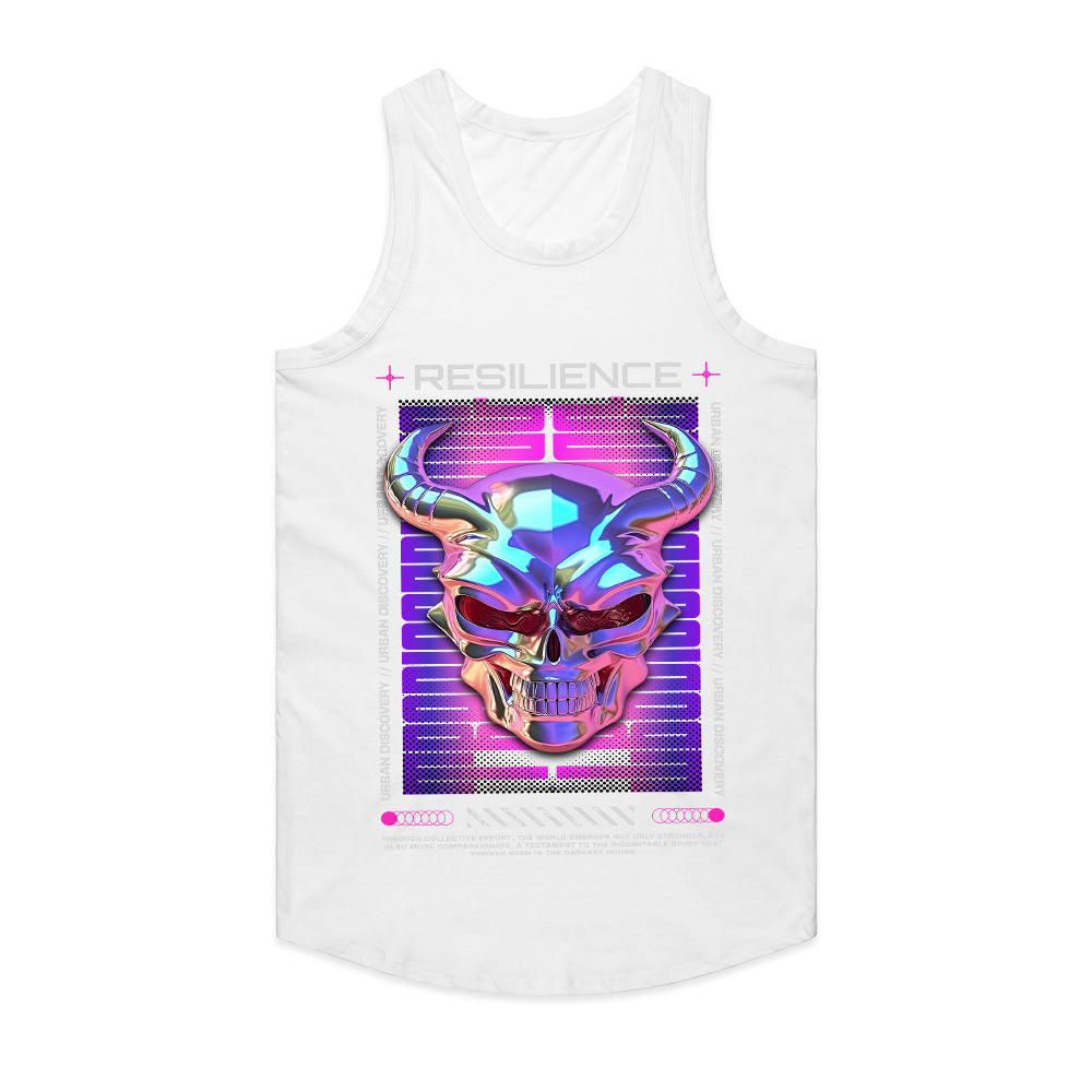 Neon Resilience: Cyber Skull Reign