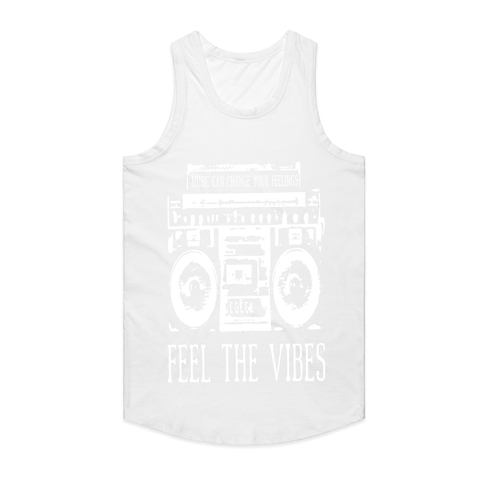 Feel The Vibes: Retro Boombox Music Tee