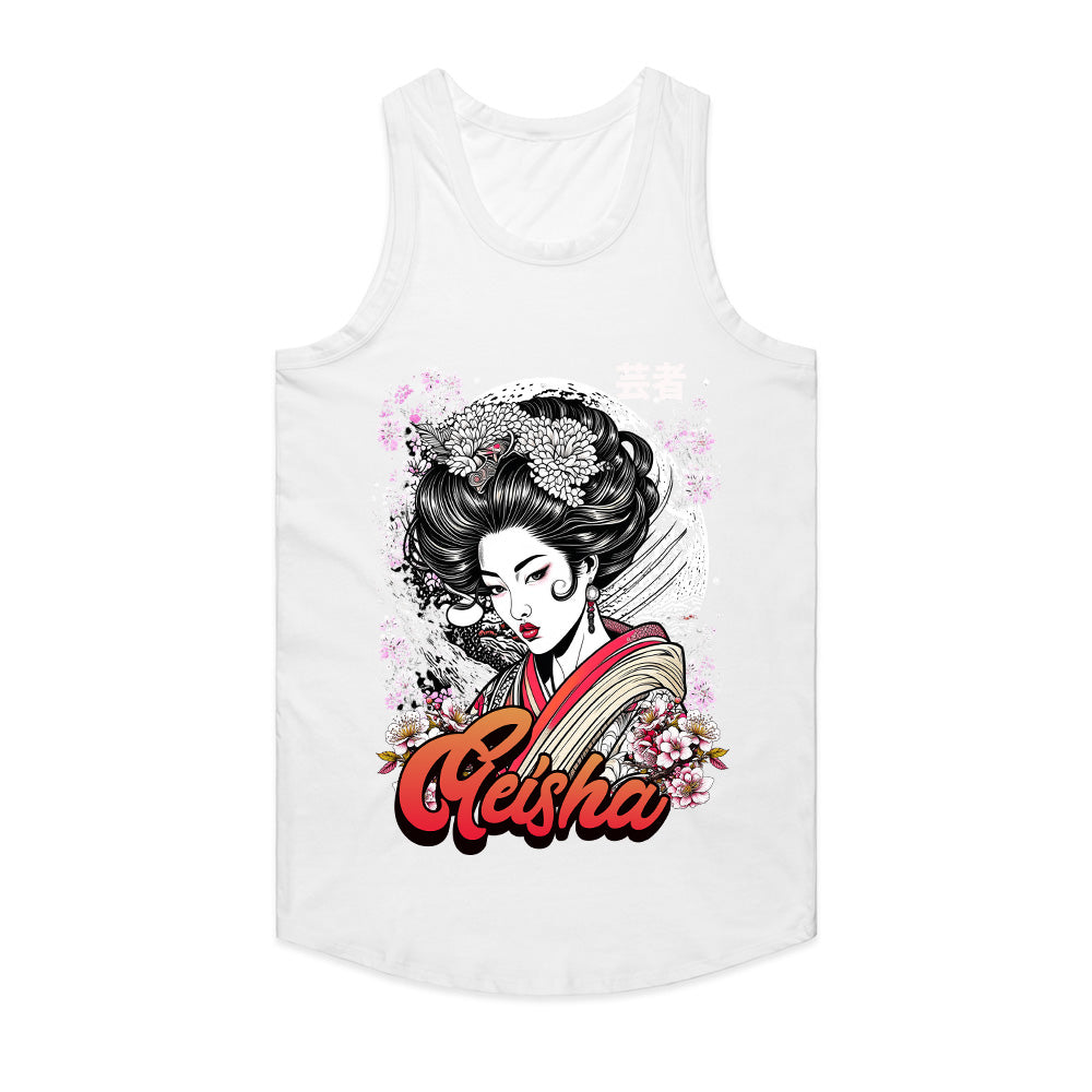 Moonlit Elegance: Geisha Blossom Art Tee