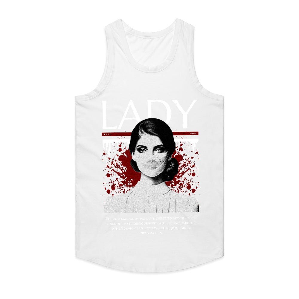 Masked Elegance: Gothic Lady Statement Tee