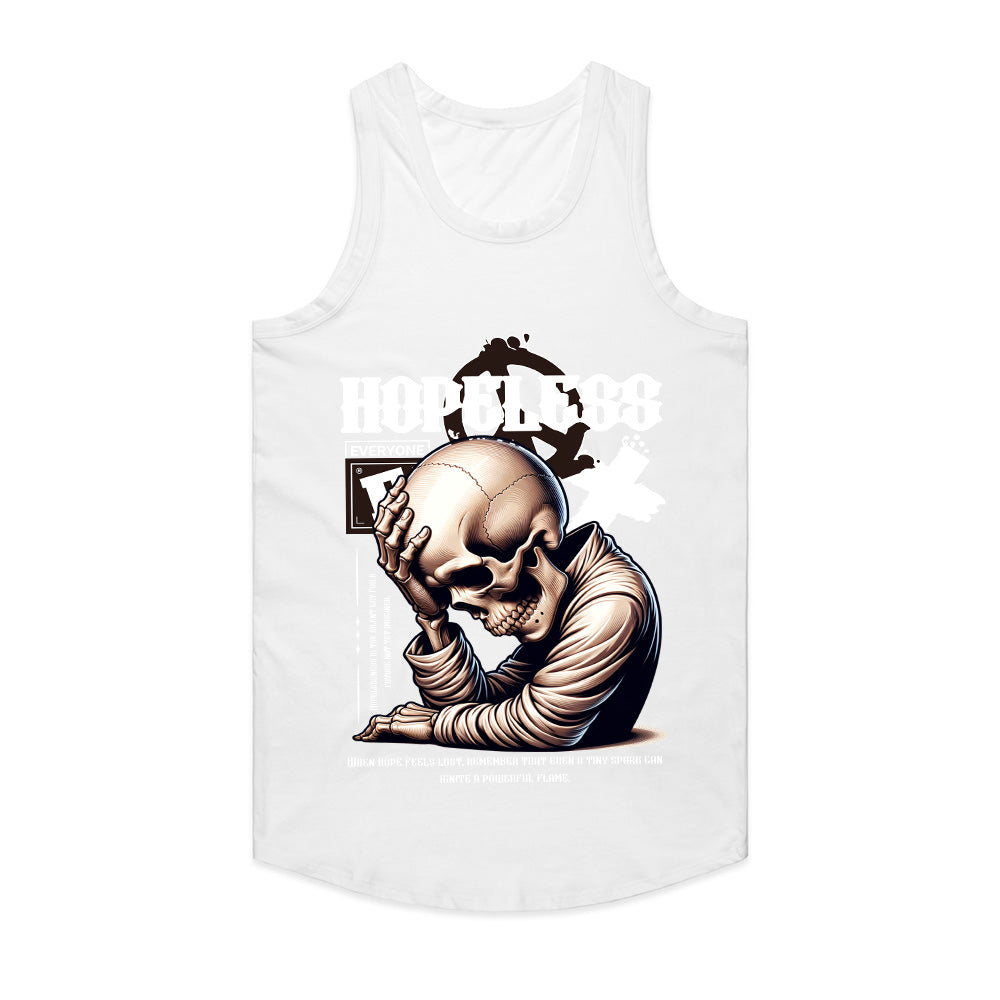 Echoes of Resilience: 'Hopeless' Skull Reflection Tee
