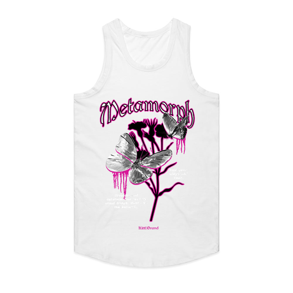 Metamorph Flight: Silver Butterflies of Transformation Tee