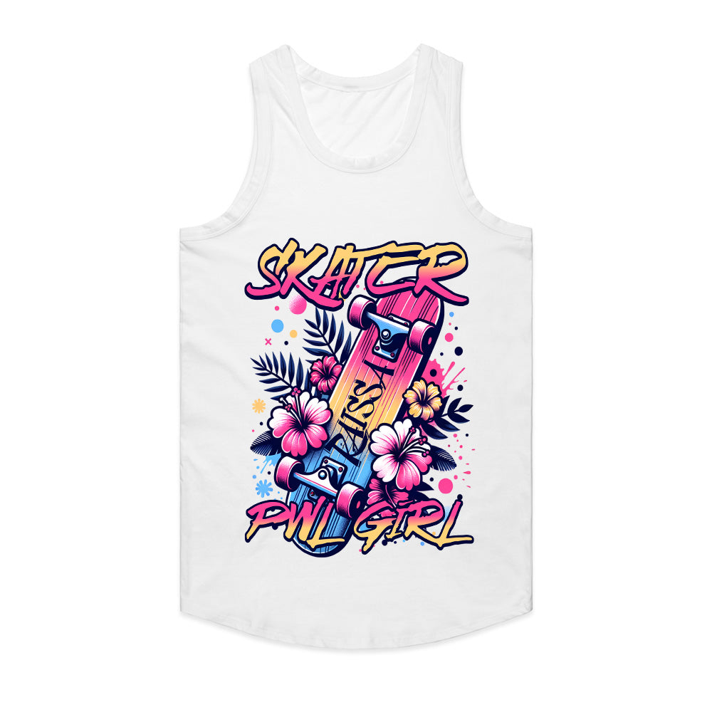 Skater Vibes: Pink Palm Girl Tee