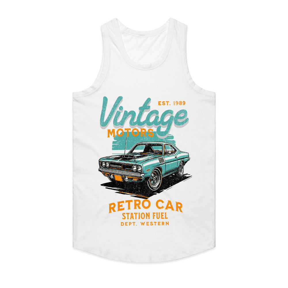Vintage Motors Retro Car: Classic Teal Muscle Tee