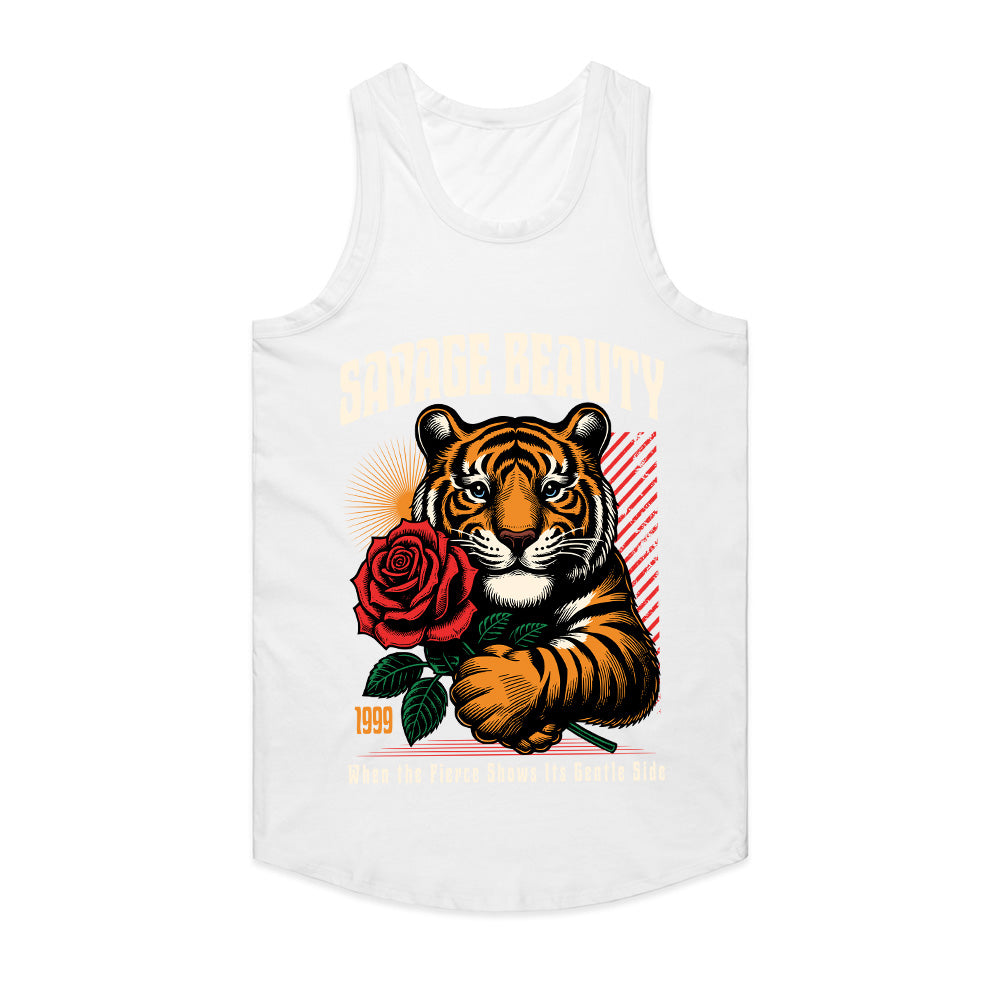 Savage Beauty: Tiger's Gentle Rose Graphic Tee