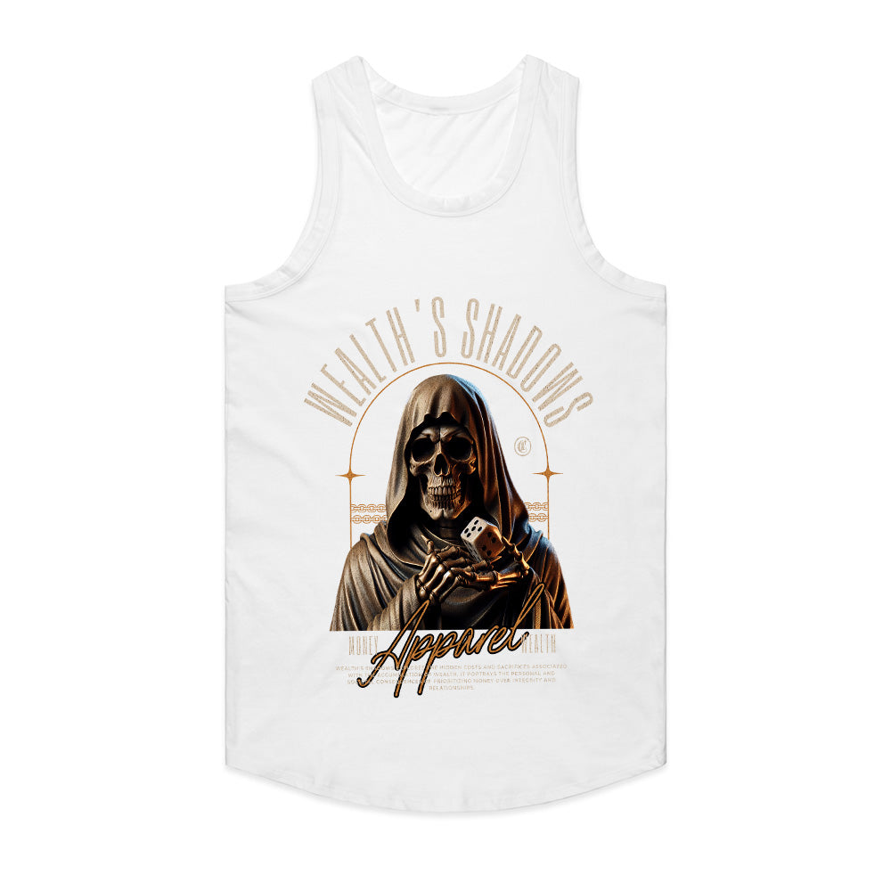 Wealth’s Shadows: Grim Fortune Tee