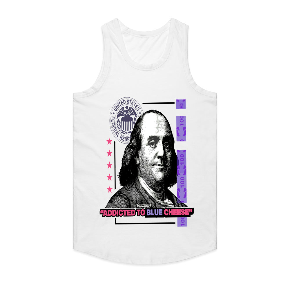 Blue Cheese Flex: Franklin Money Addict Tee
