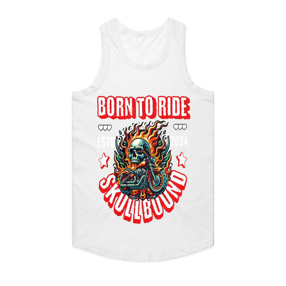 Born to Ride Skullbound" Fiery Chopper Tee