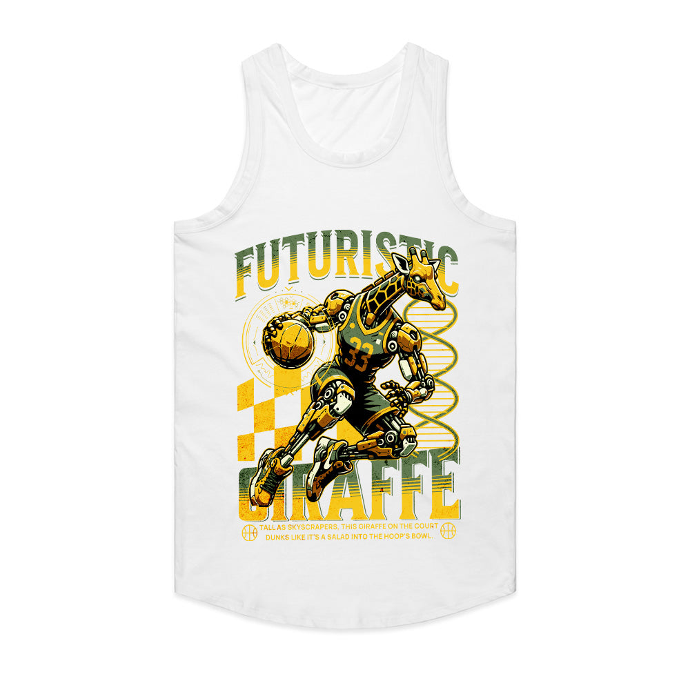 Cyber Slam: Futuristic Giraffe Dunk Tee