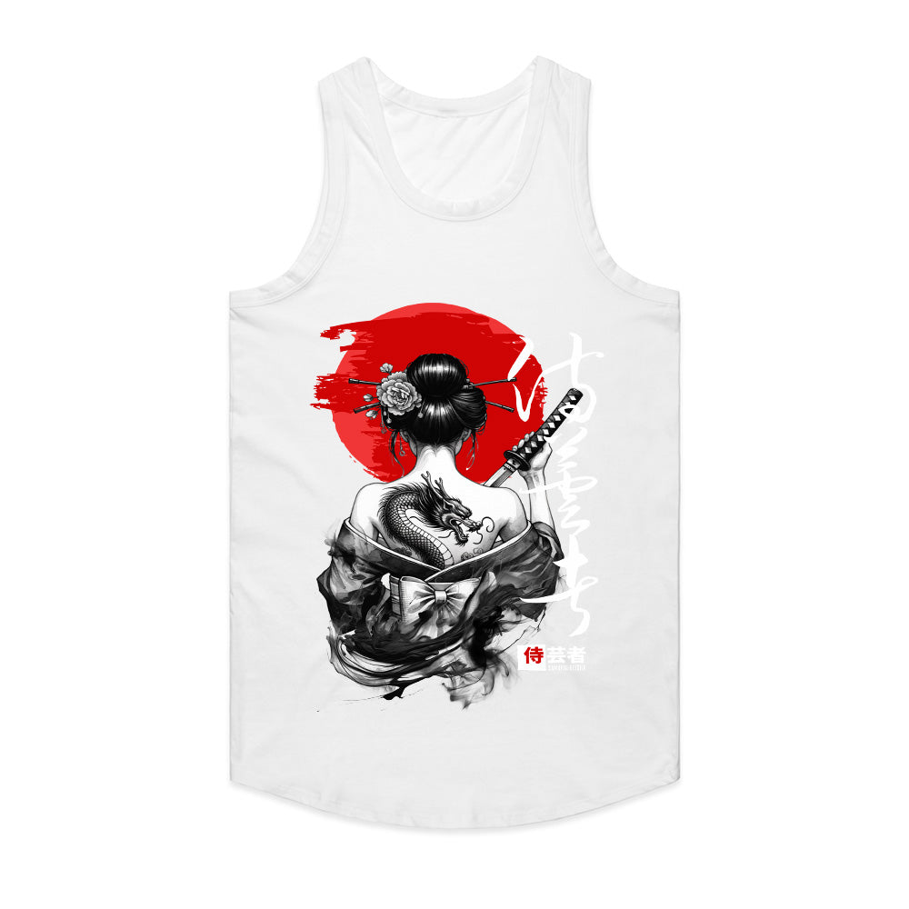 Dragon Geisha: Crimson Moon Warrior Tee