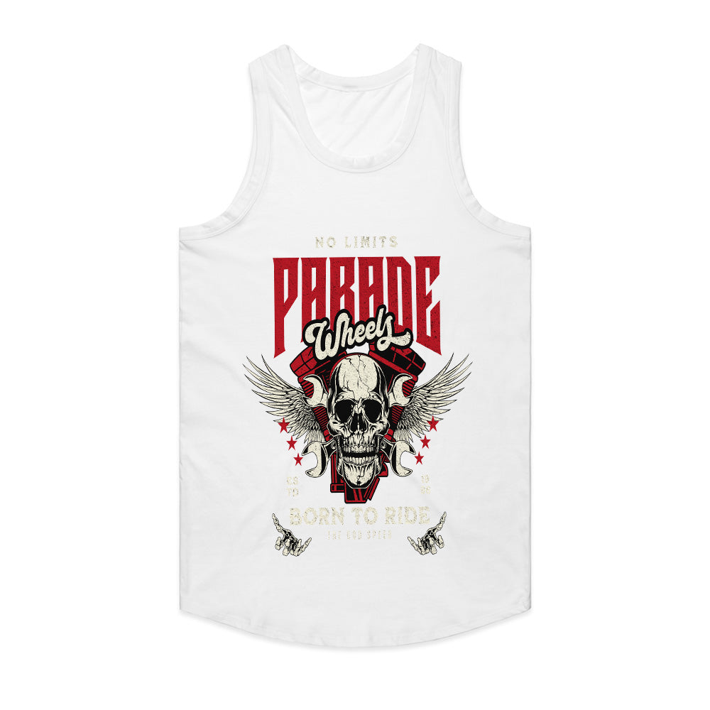 Parade Wheels Biker T-Shirt – No Limits, Born to Ride