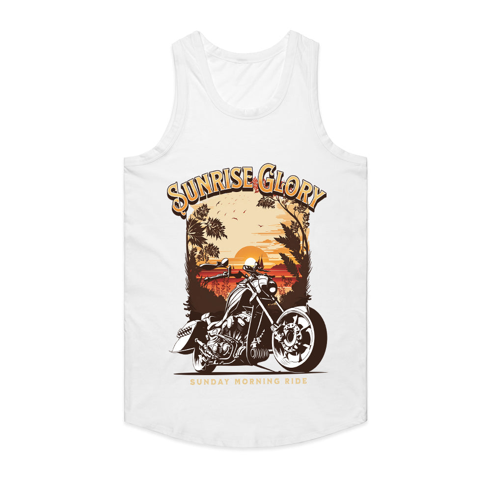 Sunrise Glory: Sunday Ride Chopper Tee